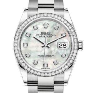 Rolex Datejust m126284rbr-0012 36MM Mother of Pearl Dial Silver-tone Case