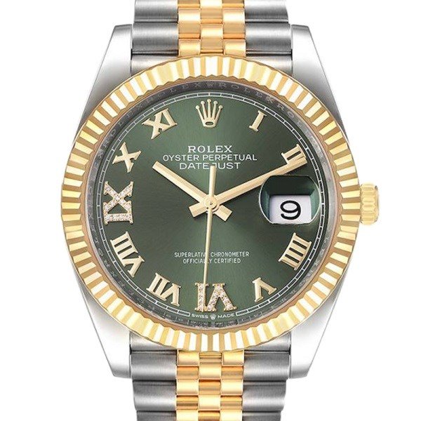 Rolex Datejust m126233-0025 36MM Green Dial Silver-tone Case