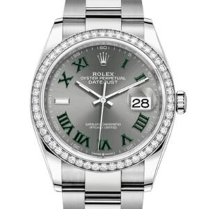 Rolex Datejust m126284rbr-0038 36MM Gray Dial Silver-tone Case