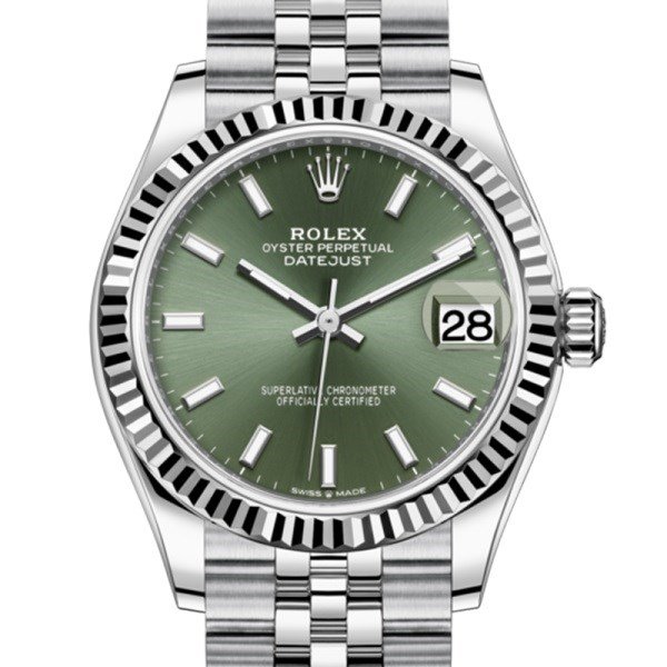 Rolex Datejust m278274-0018 31MM Green Dial Silver-tone Case