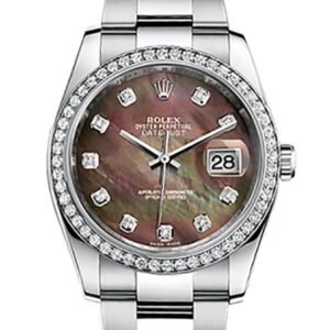 Rolex Datejust 116244BKMDO 36MM Mother of Pearl Silver-tone Case