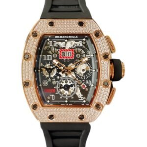 Richard Mille RM011 Mechanical Men Watch Rubber Band Diamond Bezel