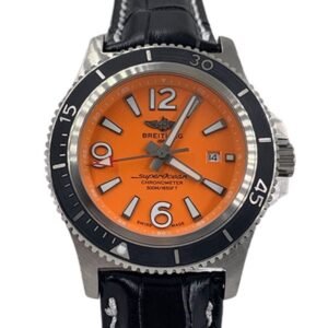 Breitling Superocean 46mm A17366D71O1S1-001 Men??s Silver-tone Orange Dial