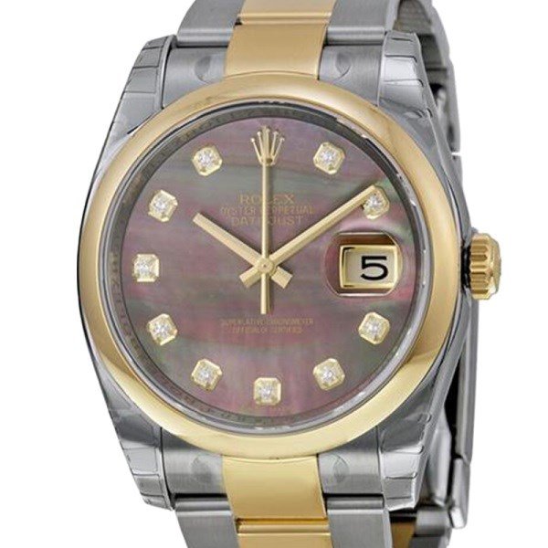 Rolex Datejust 116203BKMDO 36MM Black Mother of Pearl Dial Silver-tone Case