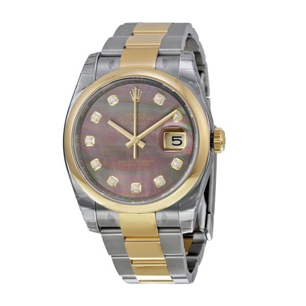 Rolex Datejust 116203BKMDO 36MM Black Mother of Pearl Dial Silver-tone Case - Image 2
