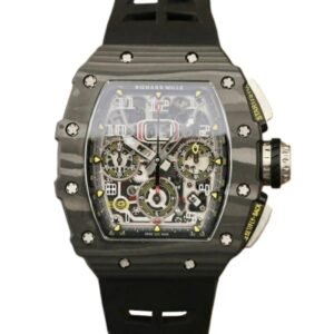 Richard Mille RM11-03 Men Automatic Transparent Dial Rubber Band Watch