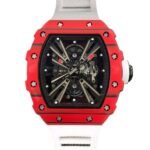 Richard Mille RM12-01 Mechanical Men Transparent Dial Watch Rubber Band