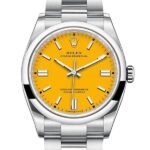 Rolex Oyster Perpetual m126000-0004 36MM Yellow Dial Silver-tone Case