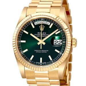 Rolex Day-Date 118238GNSP 36MM Green Dial Yellow Gold-tone Case