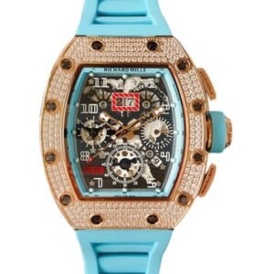 Richard Mille RM011 Men Mechanical Transparent Dial Watch Rubber Band