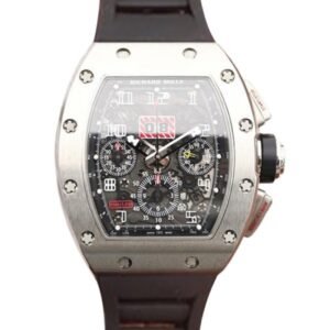 Richard Mille RM011 Automatic Men Rubber Band Transparent Dial