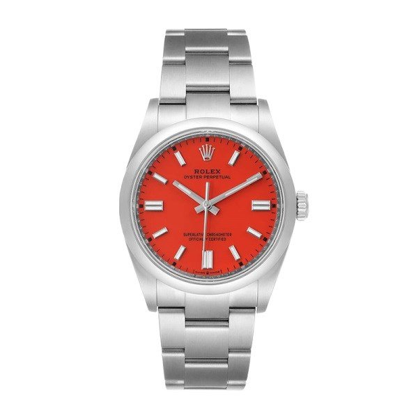 Rolex Oyster Perpetual m126000-0007 36MM Coral Red Dial Silver-tone Case - Image 2