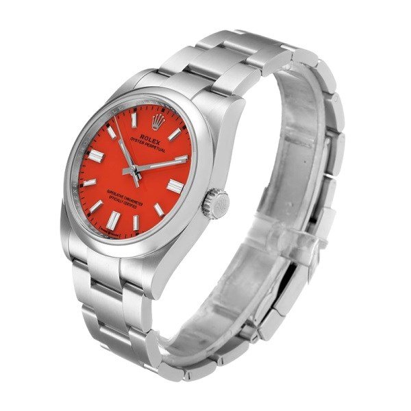 Rolex Oyster Perpetual m126000-0007 36MM Coral Red Dial Silver-tone Case - Image 3