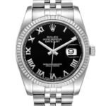 Rolex Datejust 116234BKRJ 36MM Black Dial Silver-tone Case