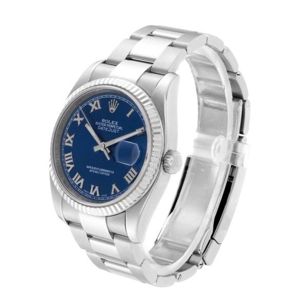 Rolex Datejust 116234BLRO 36MM Blue Dial Silver-tone Case - Image 3