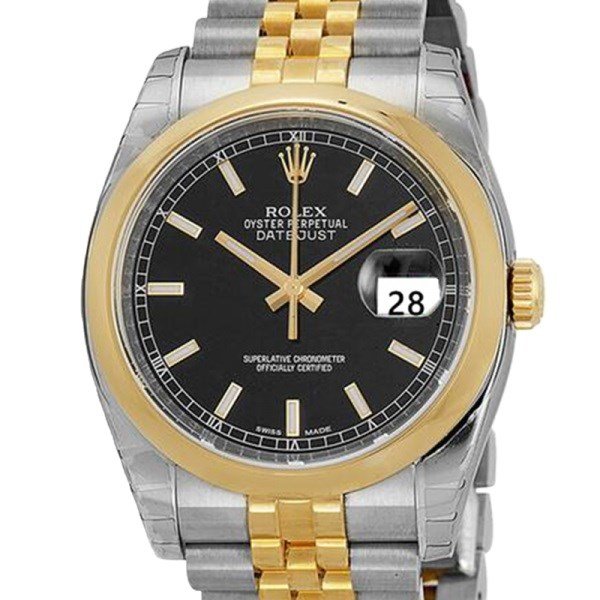 Rolex Datejust 116203BKSJ 36MM Black Dial Silver-tone Case