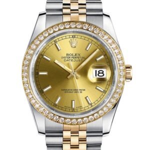 Rolex Datejust 116243CSJ 36MM Champagne Dial Silver-tone Case