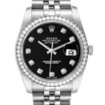 Rolex Datejust 116244BKDJ 36MM Black Dial Silver-tone Case