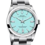 Rolex Oyster Perpetual m124300-0006 41MM Turquoise Blue Dial Silver-tone Case