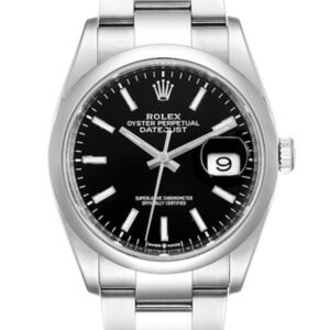 Rolex Datejust m126200-0004 36MM Black Dial Silver-tone Case