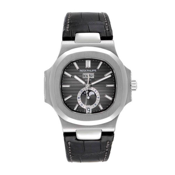 Patek Philippe Nautilus Men??s 40mm 5726A-001 Automatic Leather Strap - Image 2
