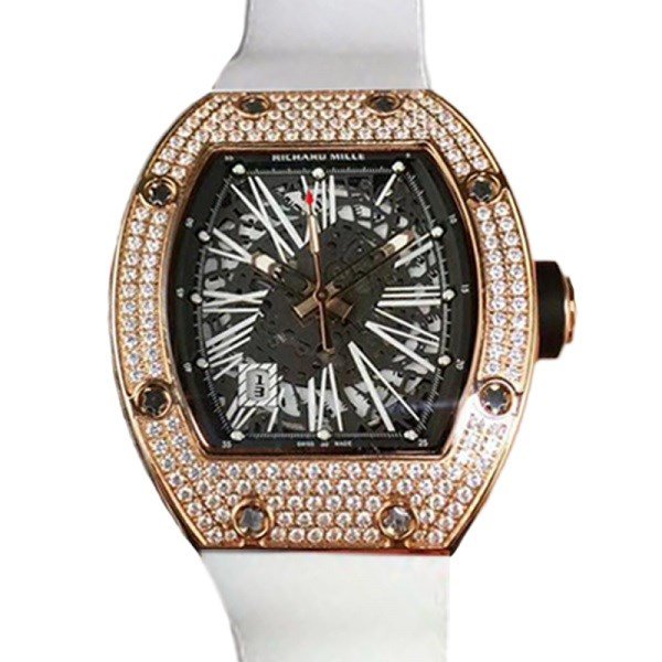 Richard Mille RM023 Men Mechanical Transparent Dial Diamond Bezel