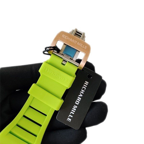 Richard Mille RM52-02 Mechanical Men Watch Rubber Band Diamond Bezel - Image 3