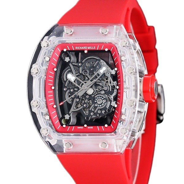 Richard Mille RM 055 Automatic Men Acrylic Transparent Dial Watch