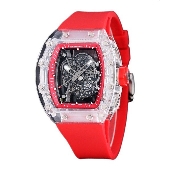 Richard Mille RM 055 Automatic Men Acrylic Transparent Dial Watch - Image 2