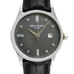Patek Philippe Calatrava 5297G-001 Men??s 40mm Black Dial Leather Strap