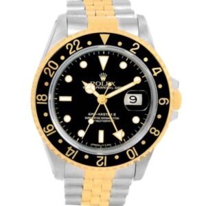 Rolex Gmt Master 16713BKSJ 40MM Black Dial Gold-tone Case