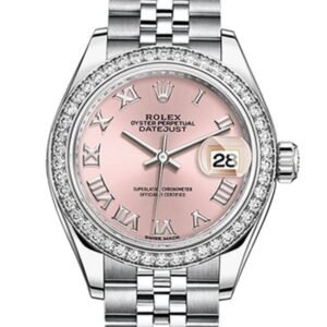 Rolex Datejust m279384rbr-0005 28MM Pink Dial Silver-tone Case