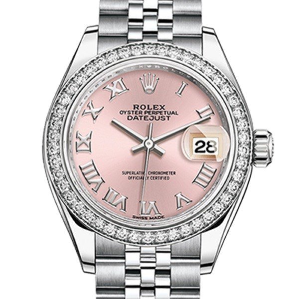 Rolex Datejust m279384rbr-0005 28MM Pink Dial Silver-tone Case
