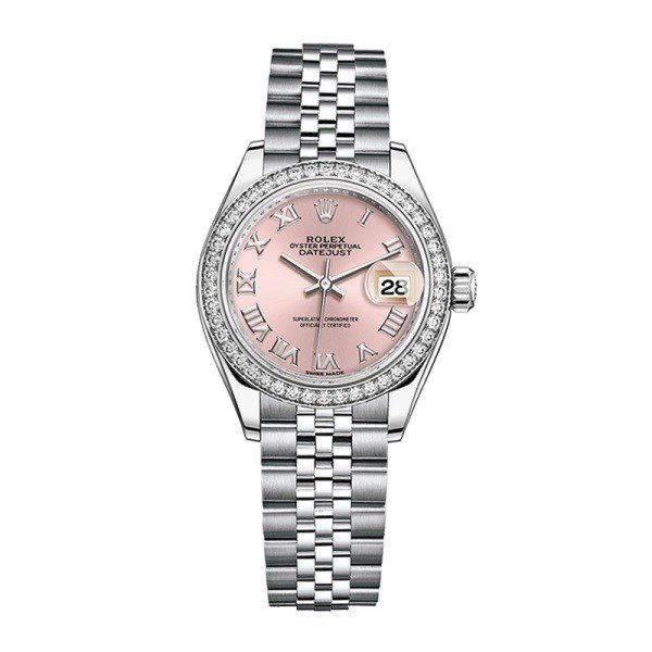 Rolex Datejust m279384rbr-0005 28MM Pink Dial Silver-tone Case - Image 2