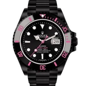 Rolex Submariner PINKLADY 40MM Black Dial Silver-tone Case