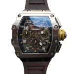 Richard Mille RM011 Men Automatic Stainless Steel Rubber Band