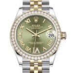 Rolex Datejust m278383rbr-0016 31MM Green Dial Silver-tone Case