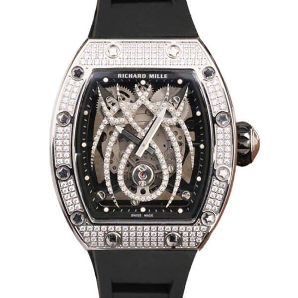 Richard Mille RM019 Hand Wind Men Watch Black With Diamonds Dial