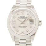 Rolex Datejust m279166-0001 28MM Silver Diamond Dial Silver-tone Case