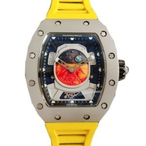 Richard Mille RM52-05 Men Mechanical Rubber Band Mars Earth Dial Watch
