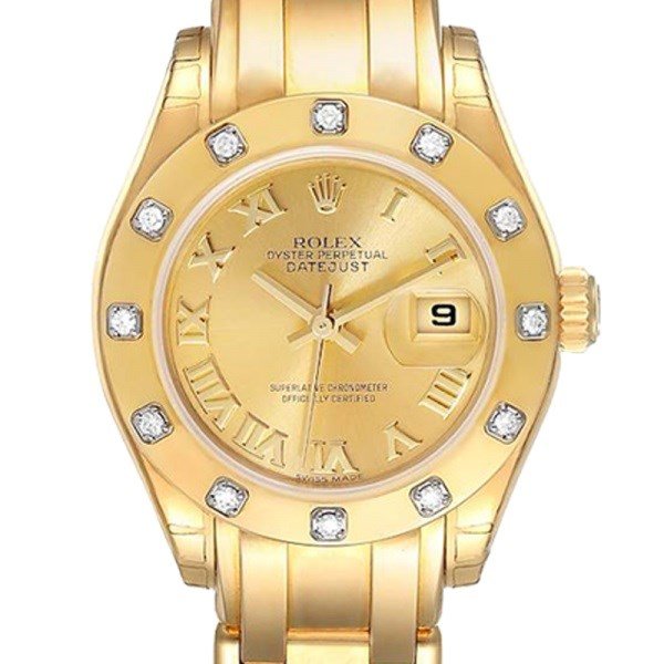 Rolex Pearlmaster 80318 29MM Champagne Dial Gold-tone Case