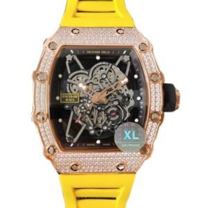 Richard Mille RM35-02 Men Mechanical Diamond Bezel Transparent Dial