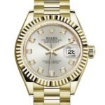 Rolex Datejust m279138rbr-0019 28MM Silver Dial Gold-tone Case