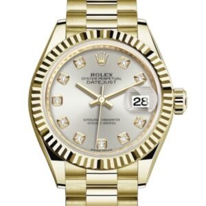 Rolex Datejust m279138rbr-0019 28MM Silver Dial Gold-tone Case