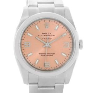 Rolex Air-king 114200-70190 36MM Pink Dial Silver-tone Case