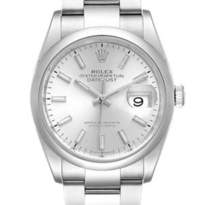 Rolex Datejust m126200-0002 36MM Silver Floral Dial Silver-tone Case