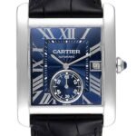 Cartier Tank MC WSTA0010 36mm Men??s Leather Strap Silver-tone
