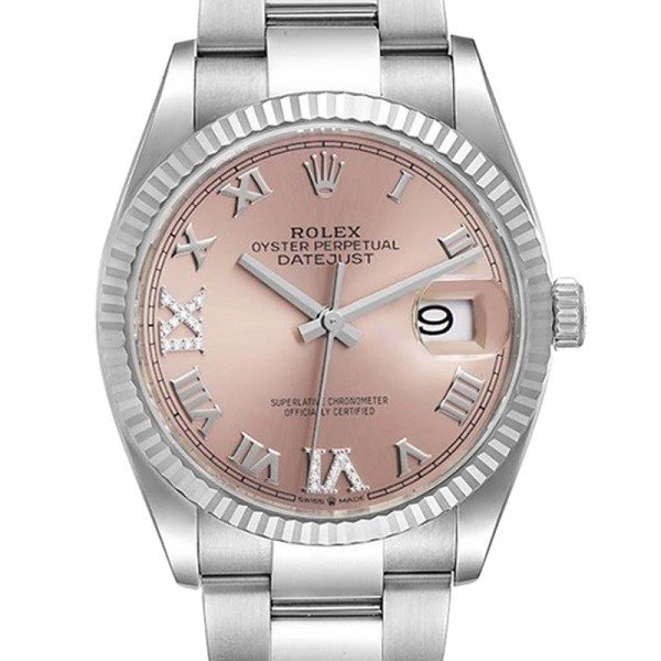 Rolex Datejust m126234-0032 36MM Pink Dial Silver-tone Case