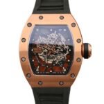 Richard Mille RM035 Men Mechanical Rubber Band Transparent Dial