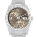Rolex Datejust 116244BFAO 36MM Bronze Floral Dial Silver-tone Case